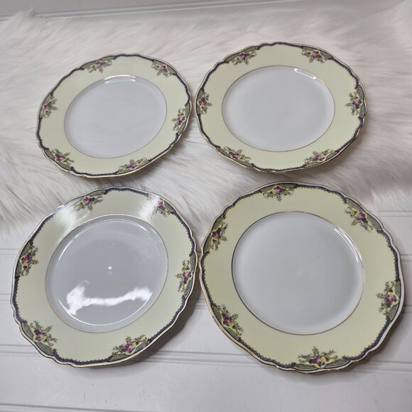 VTG (4) Paul Muller Selb "The Minto" #1328 Bavaria Germany 7-5/8" Salad Plates F - Picture 2 of 6